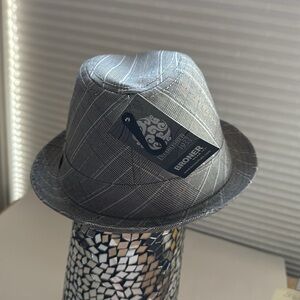 NWT Men’s BRONER Wool Fedora Plaid hat